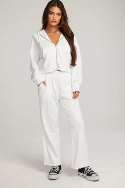 Best Abilene White Zip Up Hoodie Women Outerwear|Loungewear