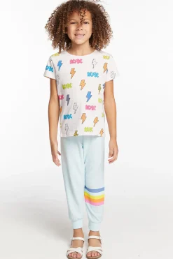 Online AC/DC All Over Logos Girls Tee Women/Kids Girls|Music