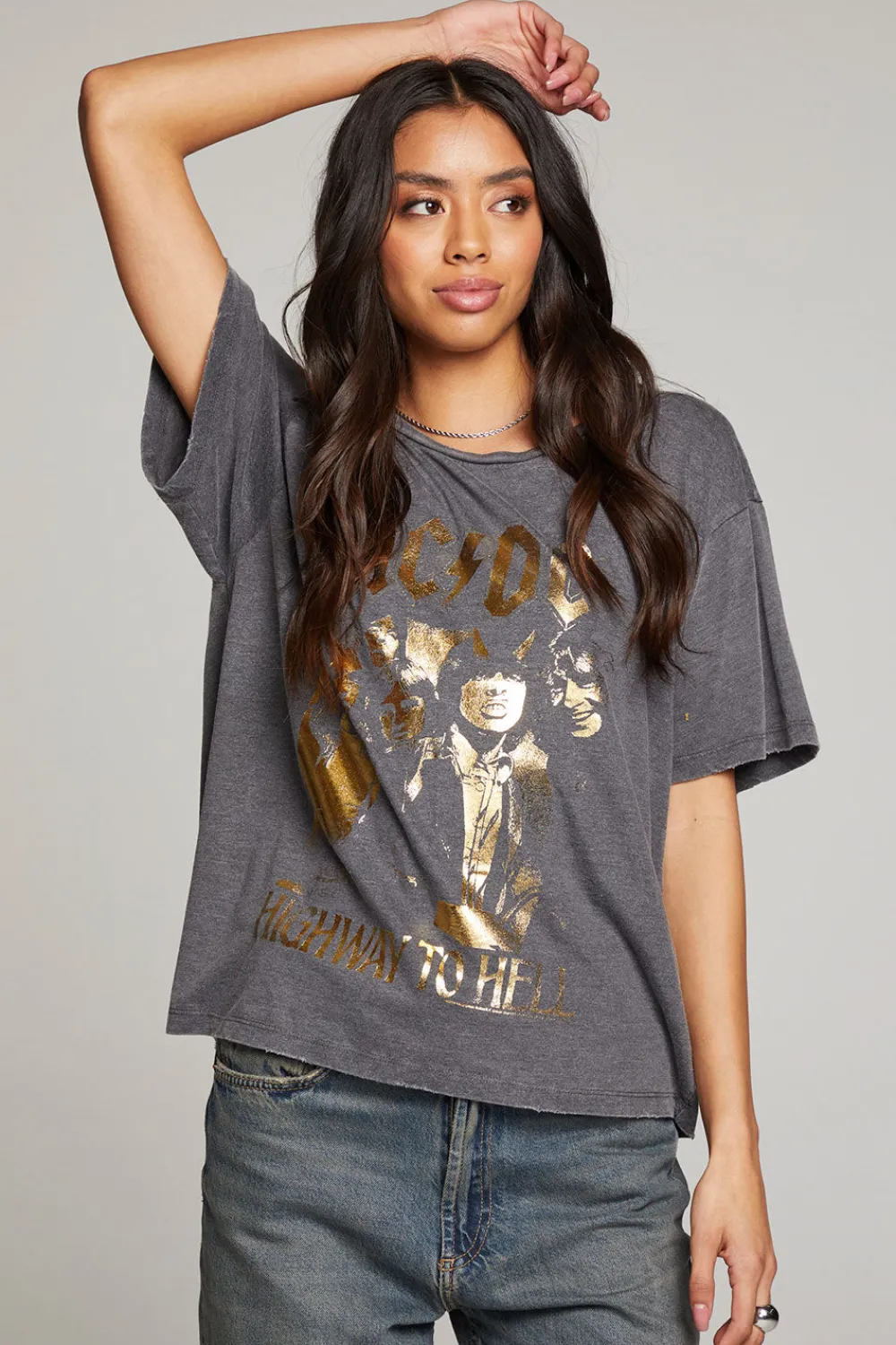 Cheap AC/DC Highway To Hell Tee Women Loungewear|Music