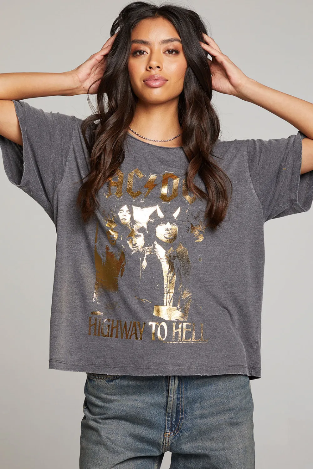 Cheap AC/DC Highway To Hell Tee Women Loungewear|Music