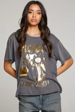 Cheap AC/DC Highway To Hell Tee Women Loungewear|Music