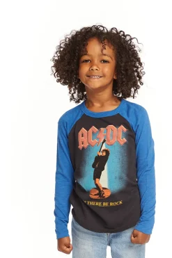 Sale AC/DC Let There Be Rock Baseball Tee Women/Kids/BOY Boys|Music