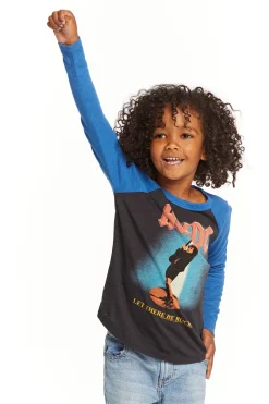 Sale AC/DC Let There Be Rock Baseball Tee Women/Kids/BOY Boys|Music