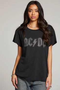Discount AC/DC Studded Logo Tee Women Loungewear|Music
