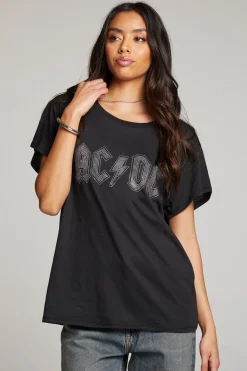 Discount AC/DC Studded Logo Tee Women Loungewear|Music