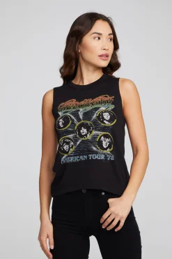 Clearance Aerosmith American Tour Muscle Crop Women Loungewear|Music
