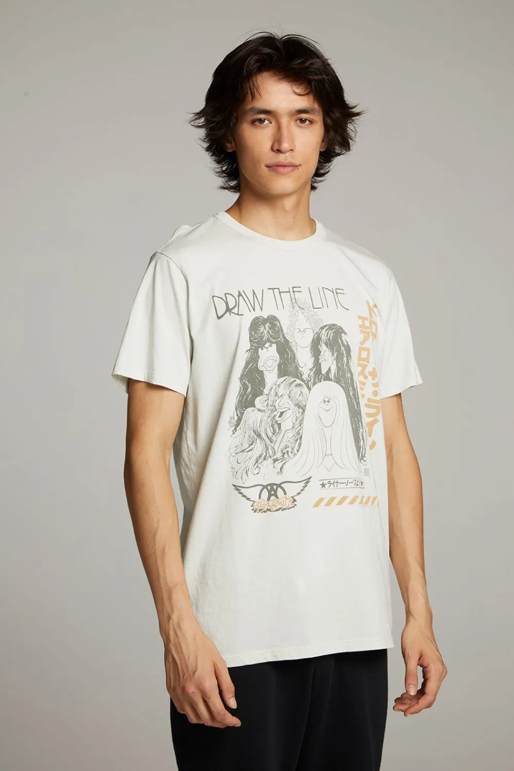 Cheap Aerosmith Draw The Line Crew Neck Tee Women Tops|Music