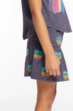 Flash Sale All Over Hearts Girls Peplum Skort Kids Girls