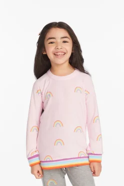 Cheap All Over Rainbow Girls Pullover Kids Girls