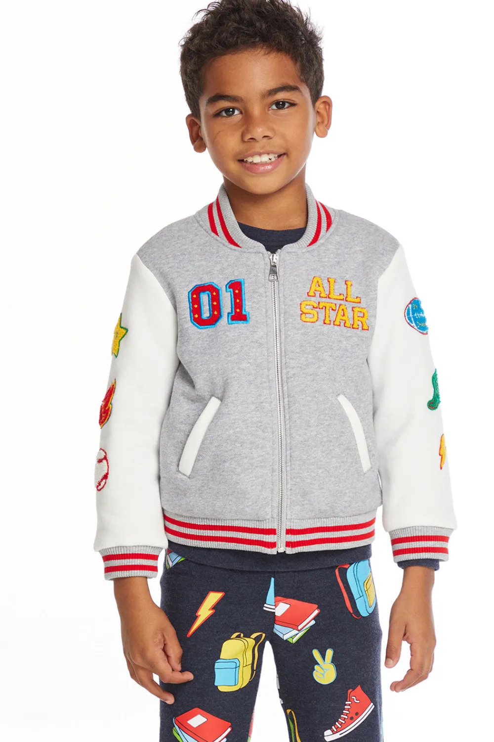 Hot All Star Varsity Patches Boys Jacket Kids/BOY Boys