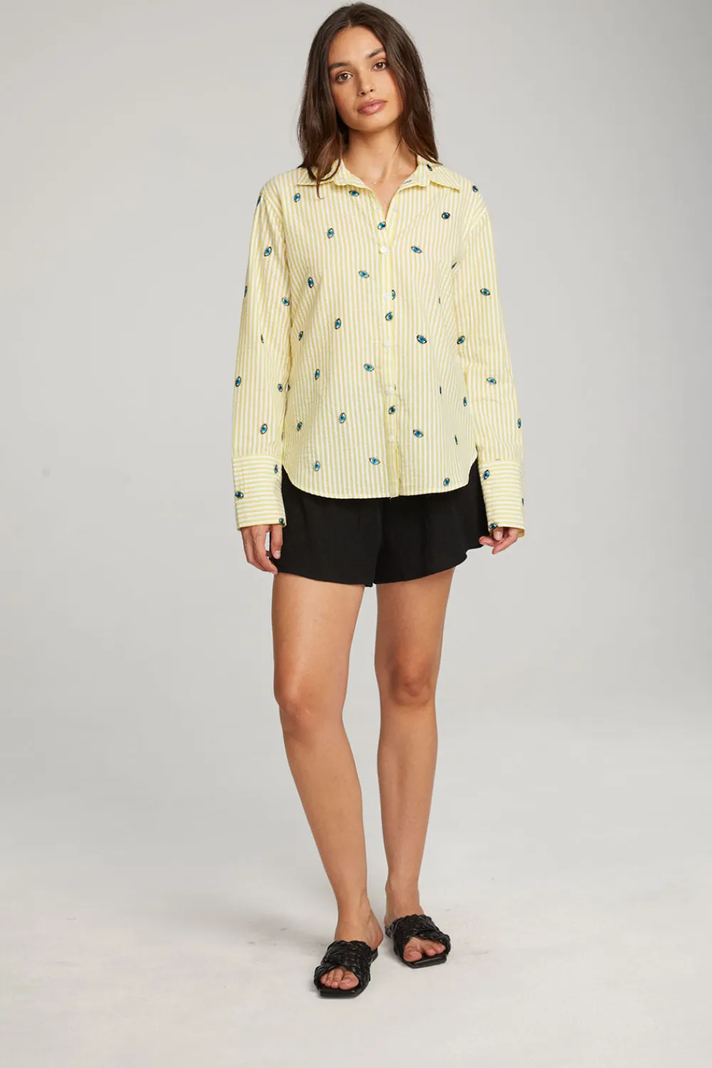Online Allover Eye Button Down Women Loungewear|Graphics