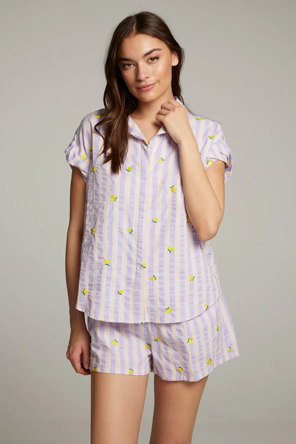 Cheap Allover Lemons Shirt Women Loungewear|Graphics
