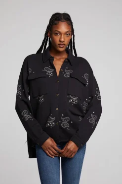 Sale Allover Paisley Button Down Women Loungewear|Graphics
