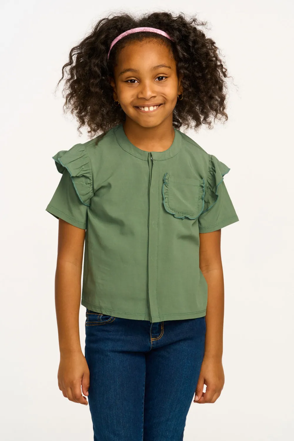Discount Anise Dark Forest Ruffle Top Kids Girls