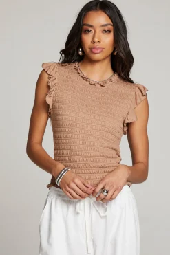 Outlet Ann Warm Taupe Blouse Women Loungewear|Tops