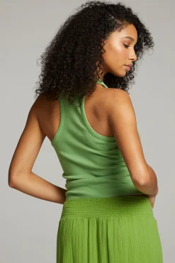 Cheap August Piquant Green Tank Top Women Loungewear|Tops