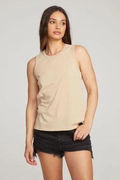 Outlet Basic Cappuccino Slit Tank Women Loungewear|Essentials