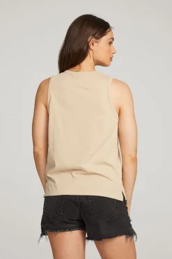 Outlet Basic Cappuccino Slit Tank Women Loungewear|Essentials