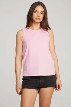 Clearance Basic Pastel Lavender Slit Tank Women Loungewear|Essentials