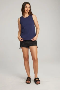 Sale Basic Sapphire Slit Tank Women Essentials|Loungewear
