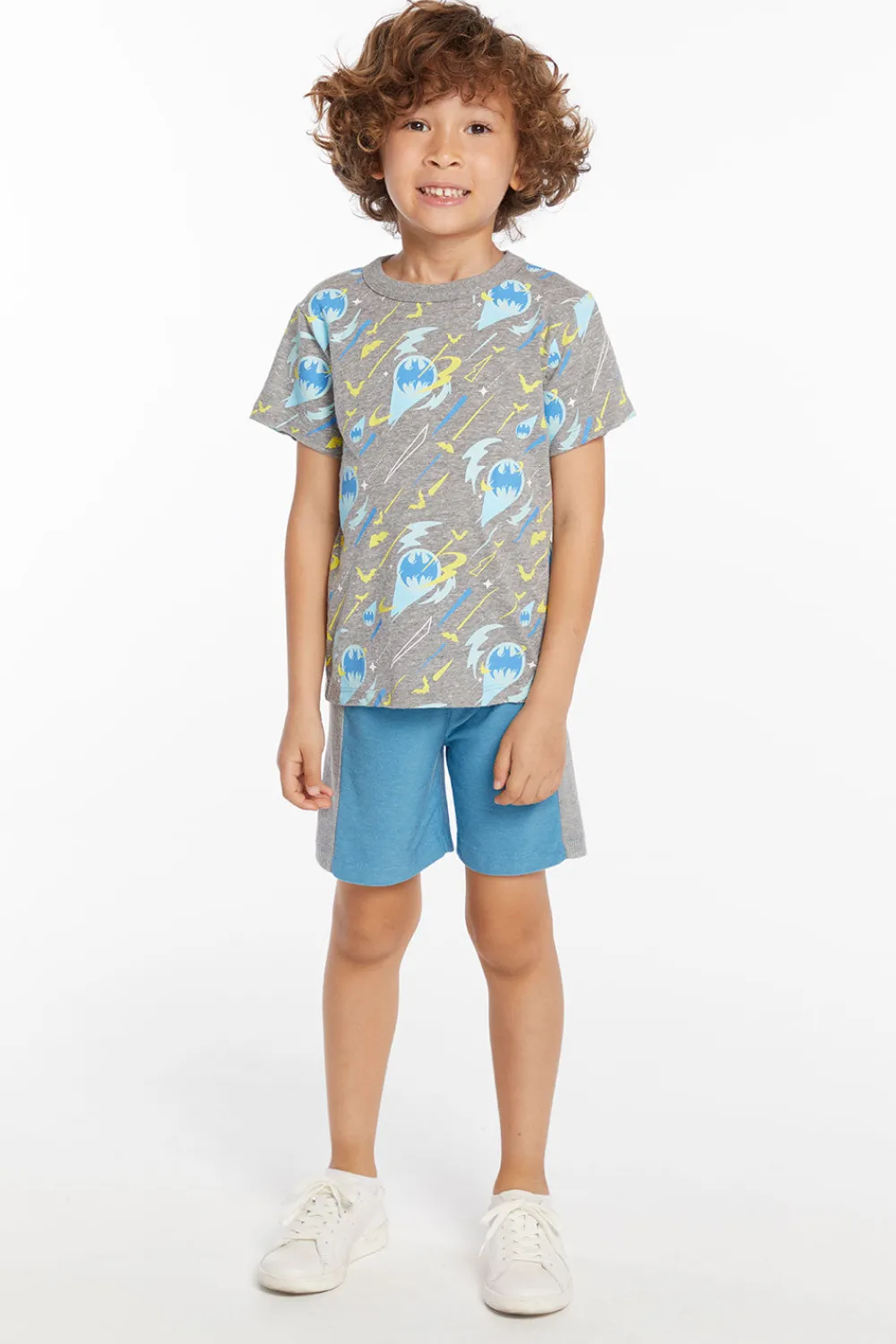 Outlet Batman All Over Logos Boys Crew Neck Tee Kids/BOY Boys
