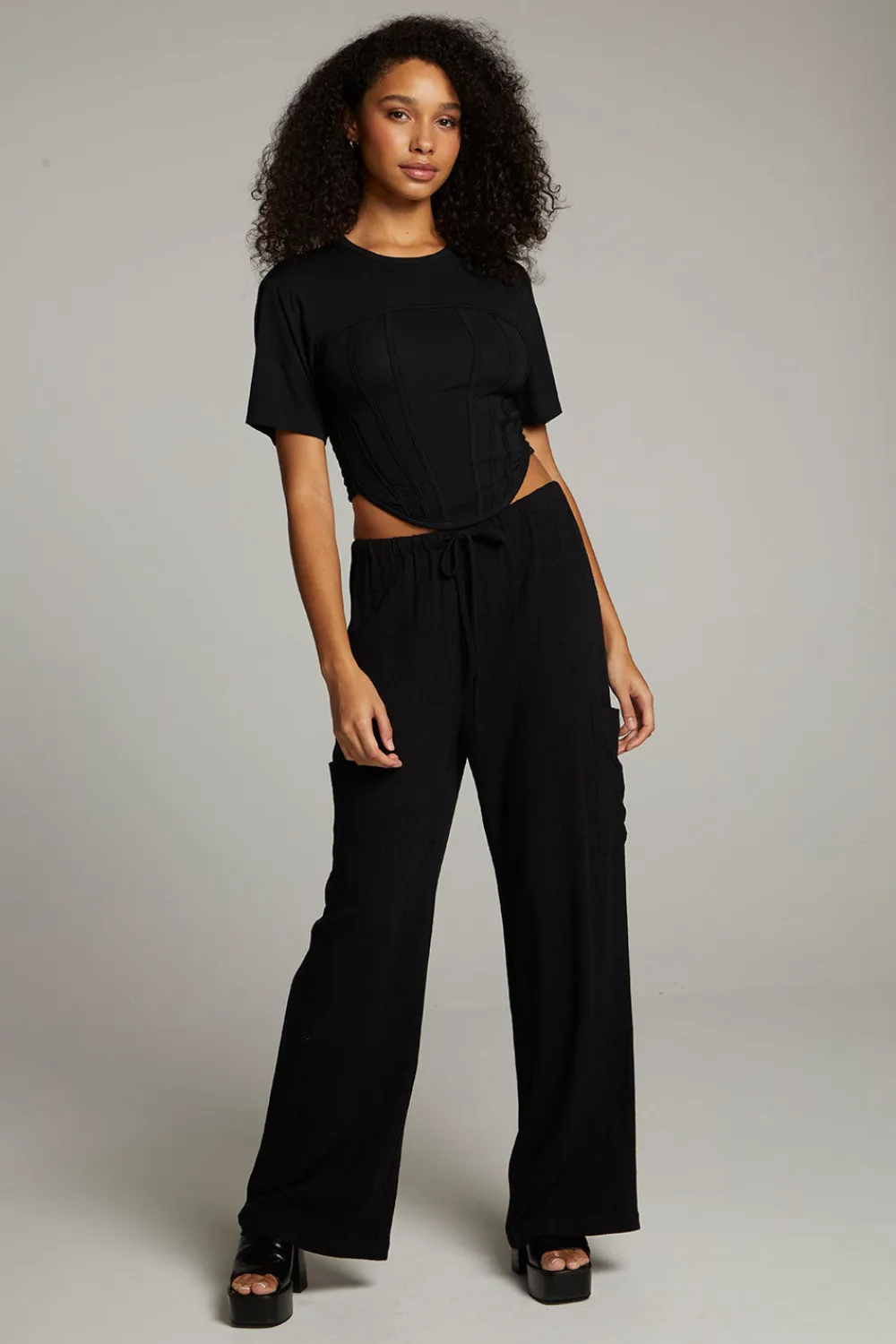 New Bayside True Black Tee Women Loungewear|Tops