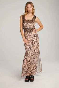 Sale Belle Python Print Maxi Dress Women Loungewear|Dresses
