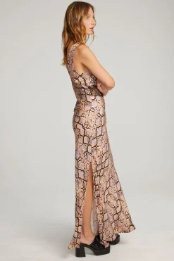Sale Belle Python Print Maxi Dress Women Loungewear|Dresses