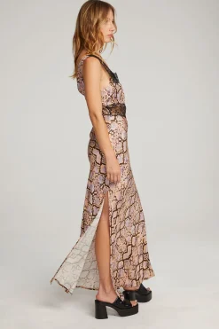 Sale Belle Python Print Maxi Dress Women Loungewear|Dresses