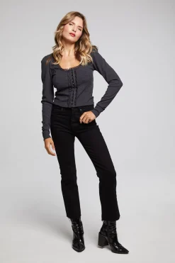 Best Sale Betsey Licorice Long Sleeve Women Loungewear|Tops