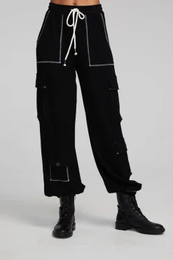 Store Bily Shadow Black Jogger Women Loungewear|Bottoms