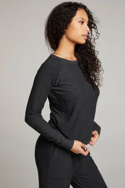 Store Black Long Sleeve Raglan Pullover Women Loungewear|Tops