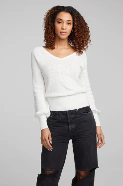 New Blackheart White Star Long Sleeve Women Loungewear|Tops