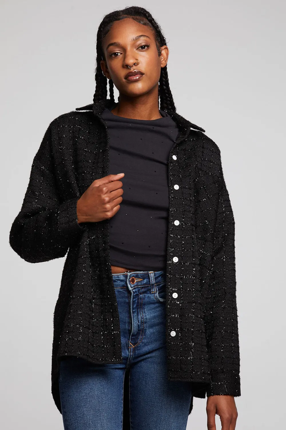 Online Blake Licorice Button Down Women Loungewear|Tops