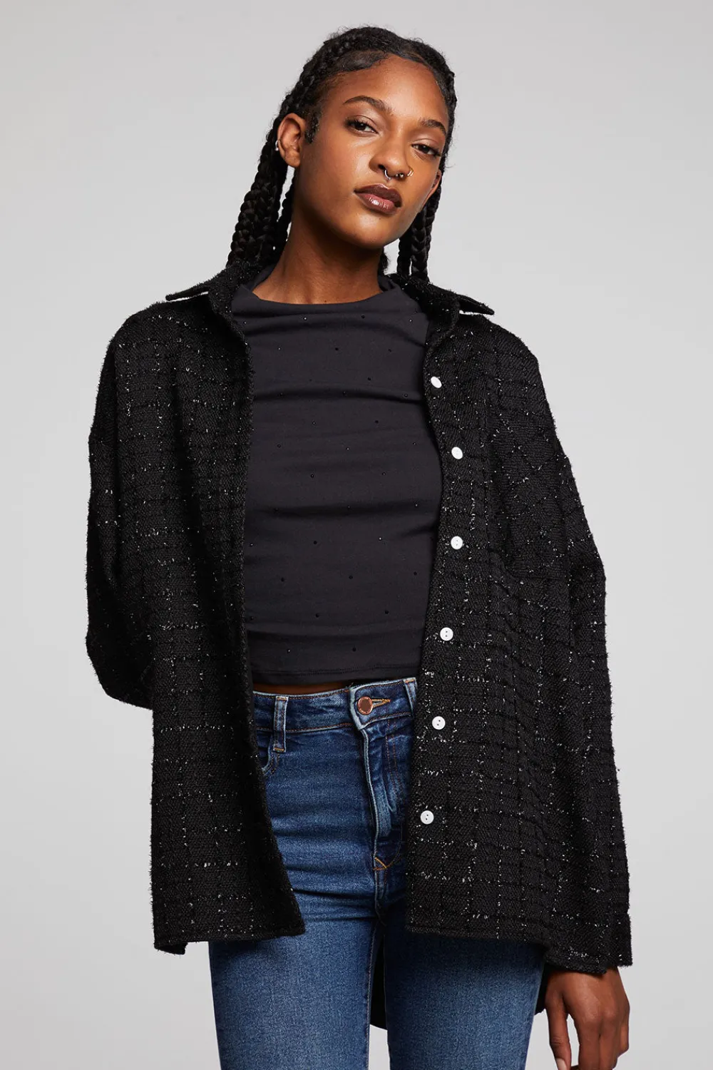 Online Blake Licorice Button Down Women Loungewear|Tops