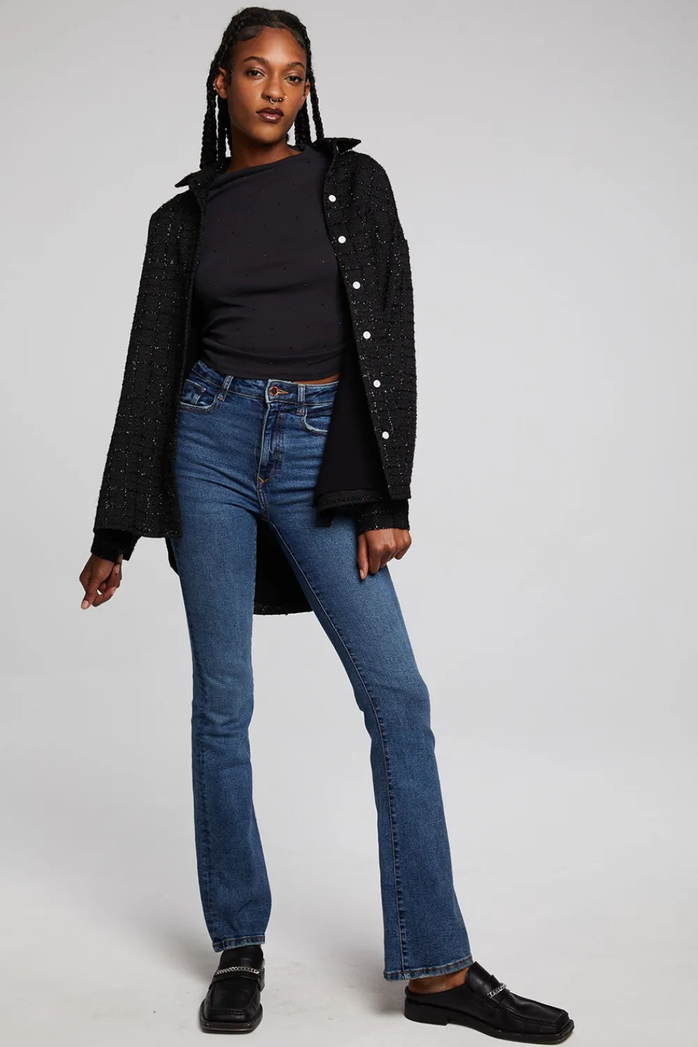 Online Blake Licorice Button Down Women Loungewear|Tops