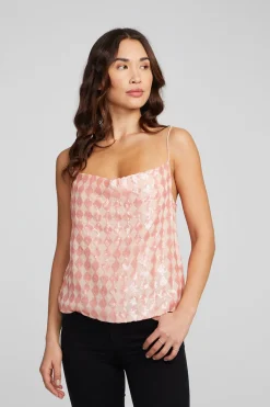Flash Sale Bleeker Tank Top Embellished Check Women Loungewear|Tops