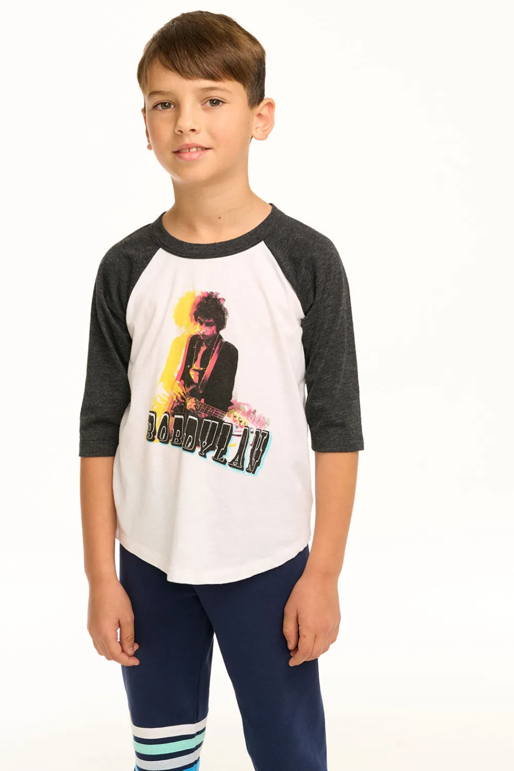 Sale Bob Dylan - Optical Illusion Baseball Tee Women/Kids/BOY Boys|Music