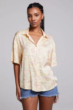 Best Bocelli Vanilla Button Down Women Loungewear|Tops