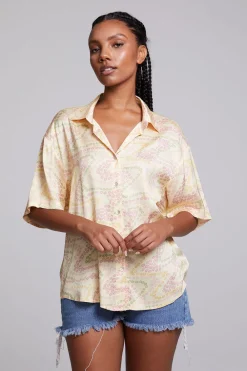Best Bocelli Vanilla Button Down Women Loungewear|Tops