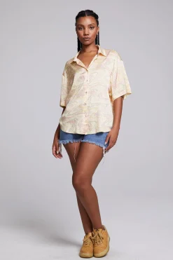 Best Bocelli Vanilla Button Down Women Loungewear|Tops