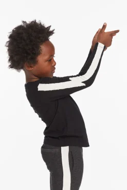 Outlet Bolt Crew Neck Licorice Long Sleeve Tee Kids/BOY Boys