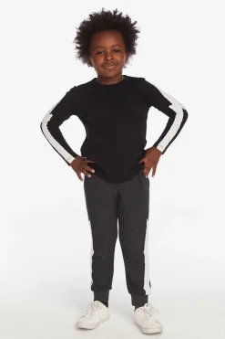 Outlet Bolt Crew Neck Licorice Long Sleeve Tee Kids/BOY Boys