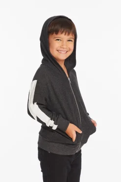 Shop Bolt Licorice Long Sleeve Zip Up Hoodie Kids/BOY Boys