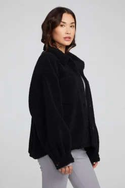 Hot Bolt Shadow Black Jacket Women Outerwear|Loungewear