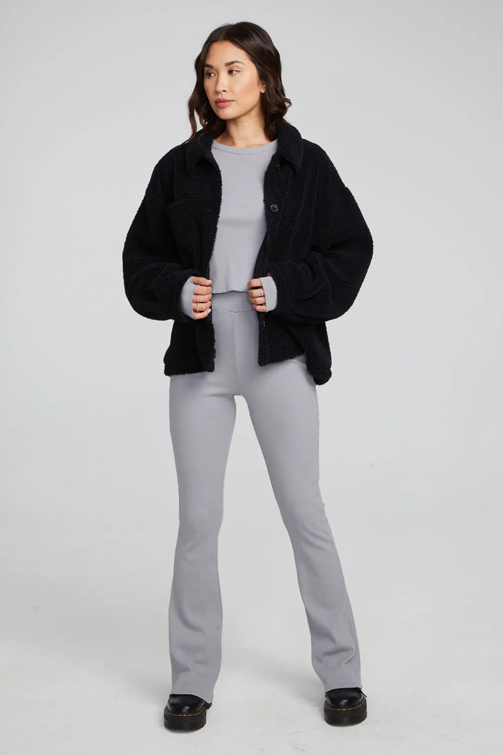 Hot Bolt Shadow Black Jacket Women Outerwear|Loungewear