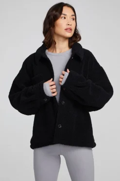 Hot Bolt Shadow Black Jacket Women Outerwear|Loungewear