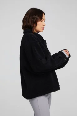 Hot Bolt Shadow Black Jacket Women Outerwear|Loungewear