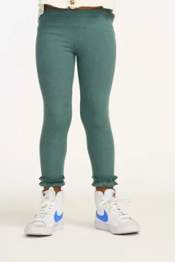 New Bottom Ruffle Dark Forest Green Legging Kids Girls