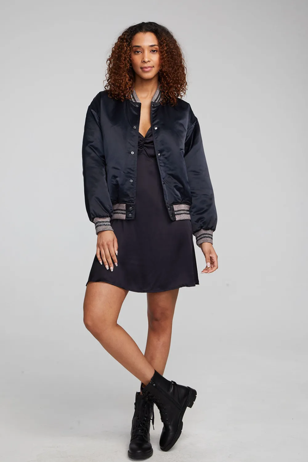 Sale Boulevard Shadow Black Bomber Women Outerwear|Loungewear